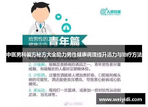 中医男科偏方秘方大全助力男性健康调理提升活力与治疗方法