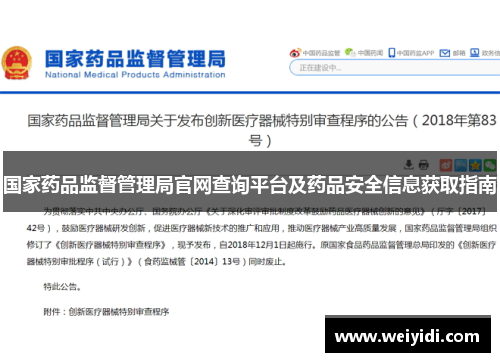 国家药品监督管理局官网查询平台及药品安全信息获取指南