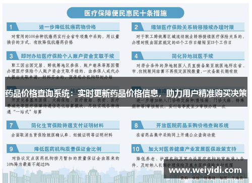药品价格查询系统：实时更新药品价格信息，助力用户精准购买决策